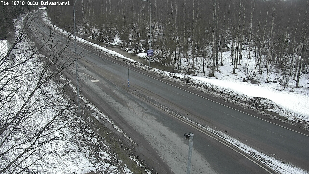 Weather Camera Image väg 18710 Oulu Kuivasjärvi, Oulu, Pohjois-Pohjanmaa