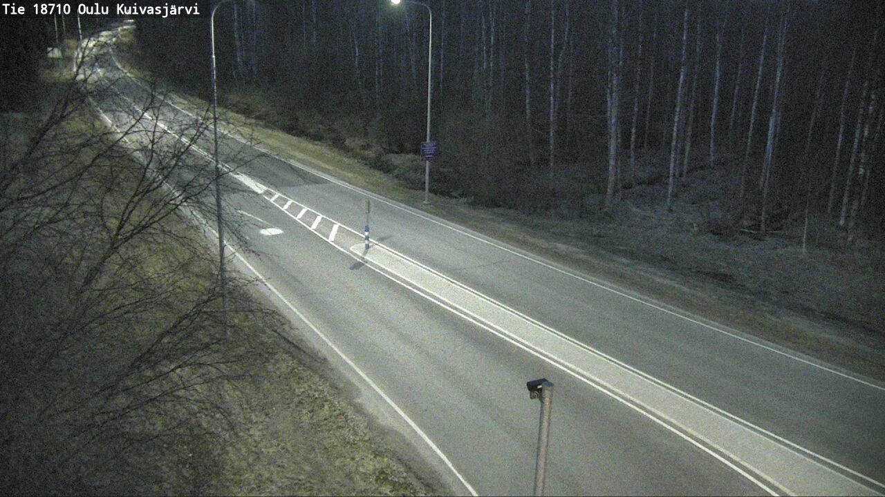 Weather Camera Image väg 18710 Oulu Kuivasjärvi, Oulu, Pohjois-Pohjanmaa