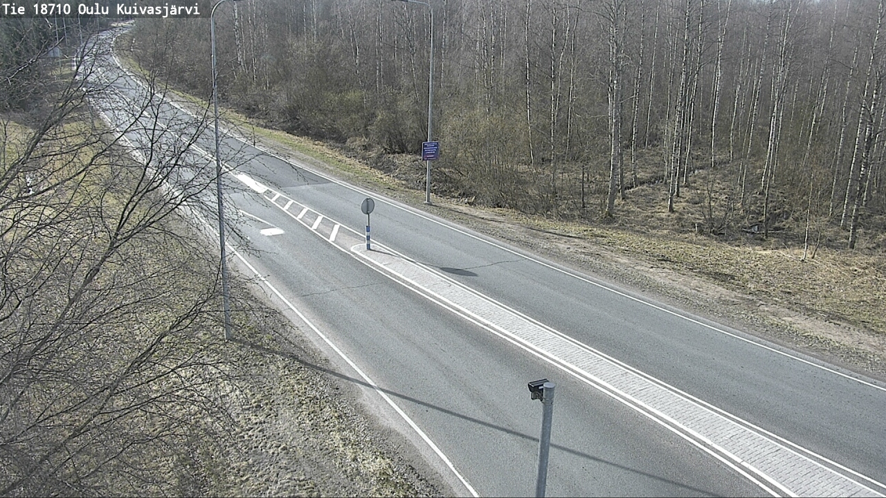 Weather Camera Image väg 18710 Oulu Kuivasjärvi, Oulu, Pohjois-Pohjanmaa