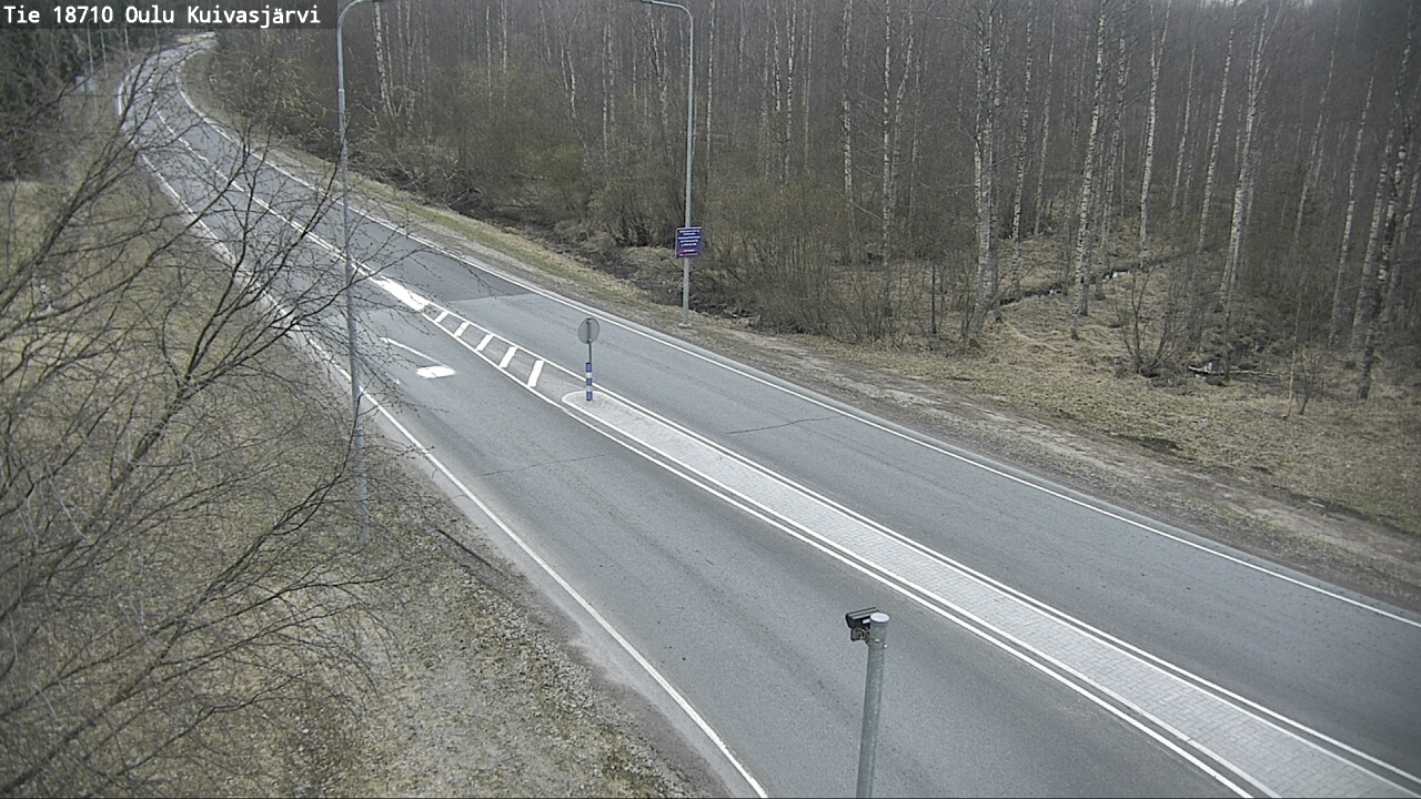 Weather Camera Image road 18710 Oulu Kuivasjärvi, Oulu, Pohjois-Pohjanmaa