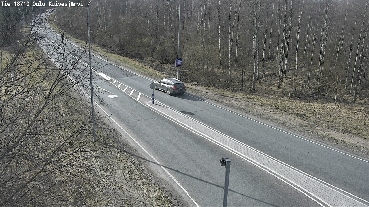 Weather Camera Image väg 18710 Oulu Kuivasjärvi, Oulu, Pohjois-Pohjanmaa