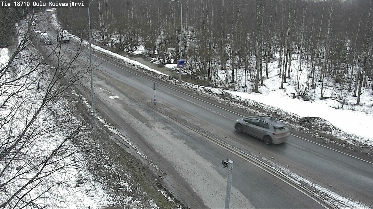 Weather Camera Image väg 18710 Oulu Kuivasjärvi, Oulu, Pohjois-Pohjanmaa
