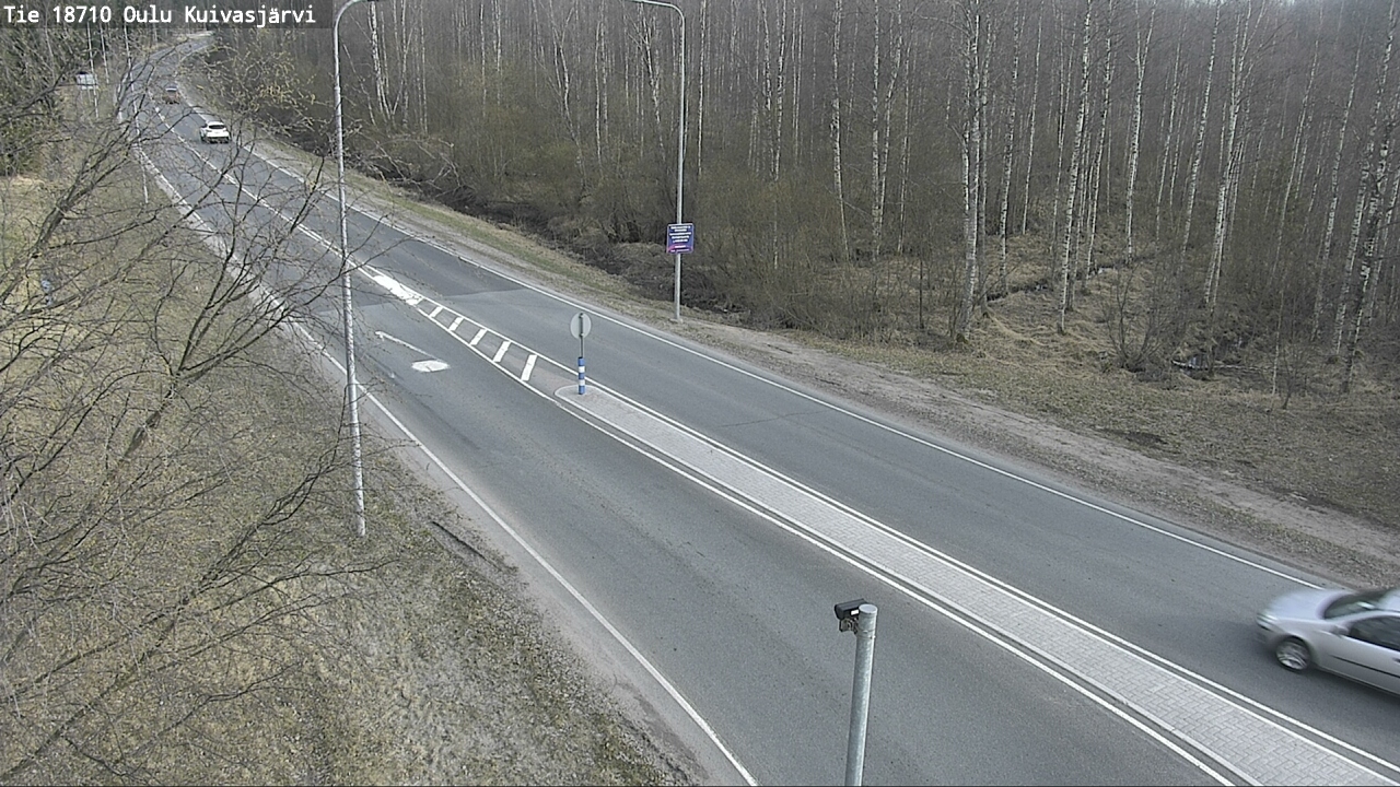 Weather Camera Image väg 18710 Oulu Kuivasjärvi, Oulu, Pohjois-Pohjanmaa
