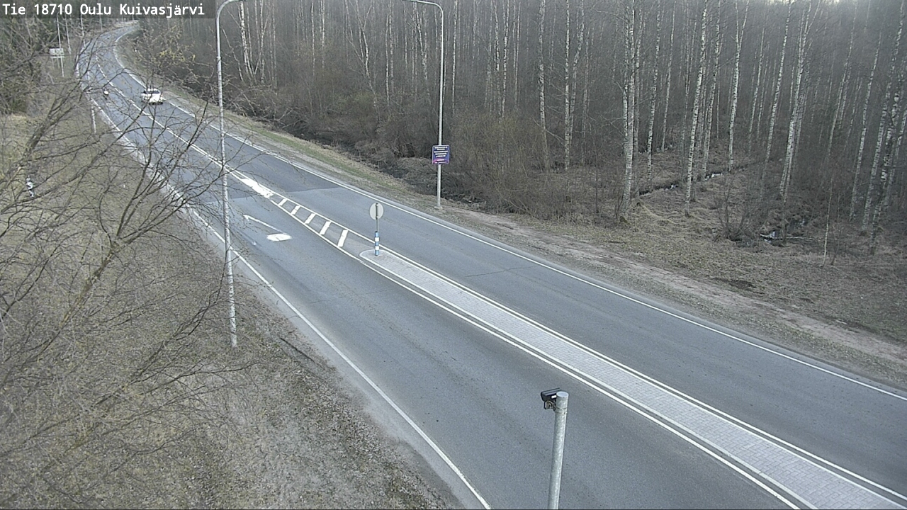 Weather Camera Image väg 18710 Oulu Kuivasjärvi, Oulu, Pohjois-Pohjanmaa