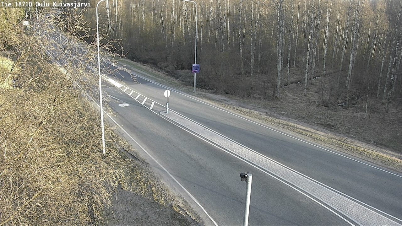 Weather Camera Image väg 18710 Oulu Kuivasjärvi, Oulu, Pohjois-Pohjanmaa