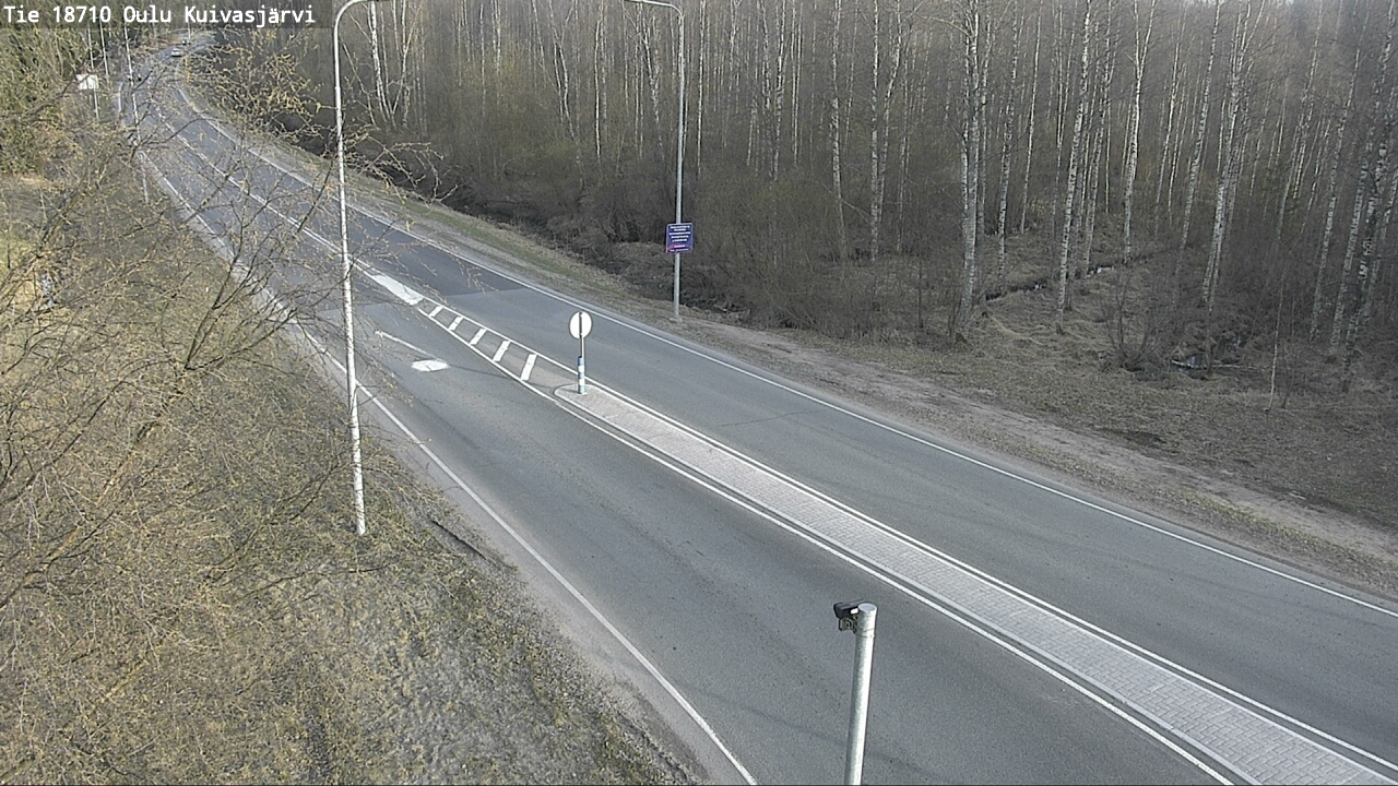 Weather Camera Image väg 18710 Oulu Kuivasjärvi, Oulu, Pohjois-Pohjanmaa