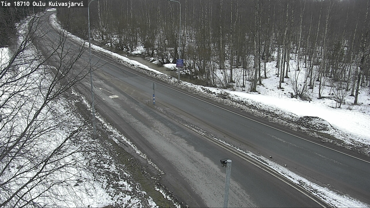 Weather Camera Image väg 18710 Oulu Kuivasjärvi, Oulu, Pohjois-Pohjanmaa