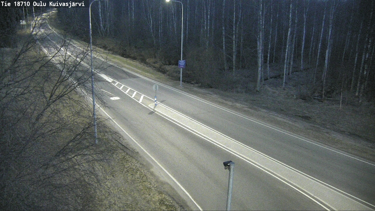 Weather Camera Image väg 18710 Oulu Kuivasjärvi, Oulu, Pohjois-Pohjanmaa