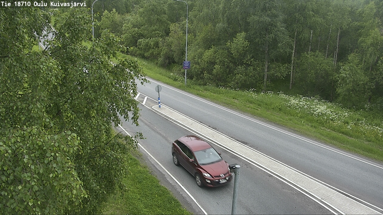 Weather Camera Image väg 18710 Oulu Kuivasjärvi, Oulu, Pohjois-Pohjanmaa
