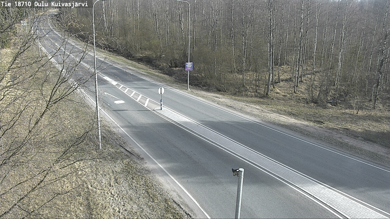 Weather Camera Image väg 18710 Oulu Kuivasjärvi, Oulu, Pohjois-Pohjanmaa
