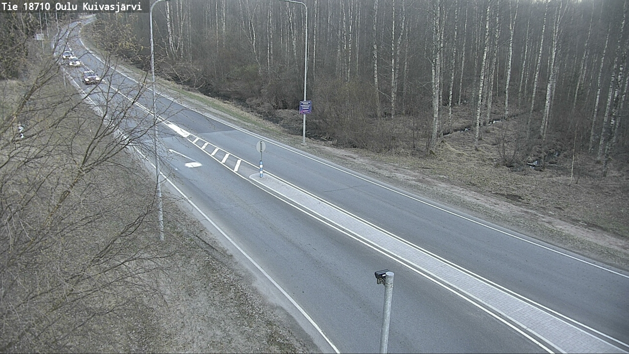 Weather Camera Image väg 18710 Oulu Kuivasjärvi, Oulu, Pohjois-Pohjanmaa