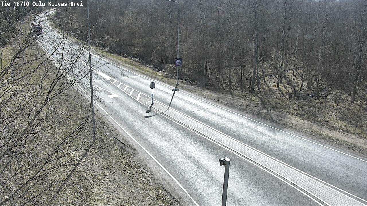 Weather Camera Image väg 18710 Oulu Kuivasjärvi, Oulu, Pohjois-Pohjanmaa
