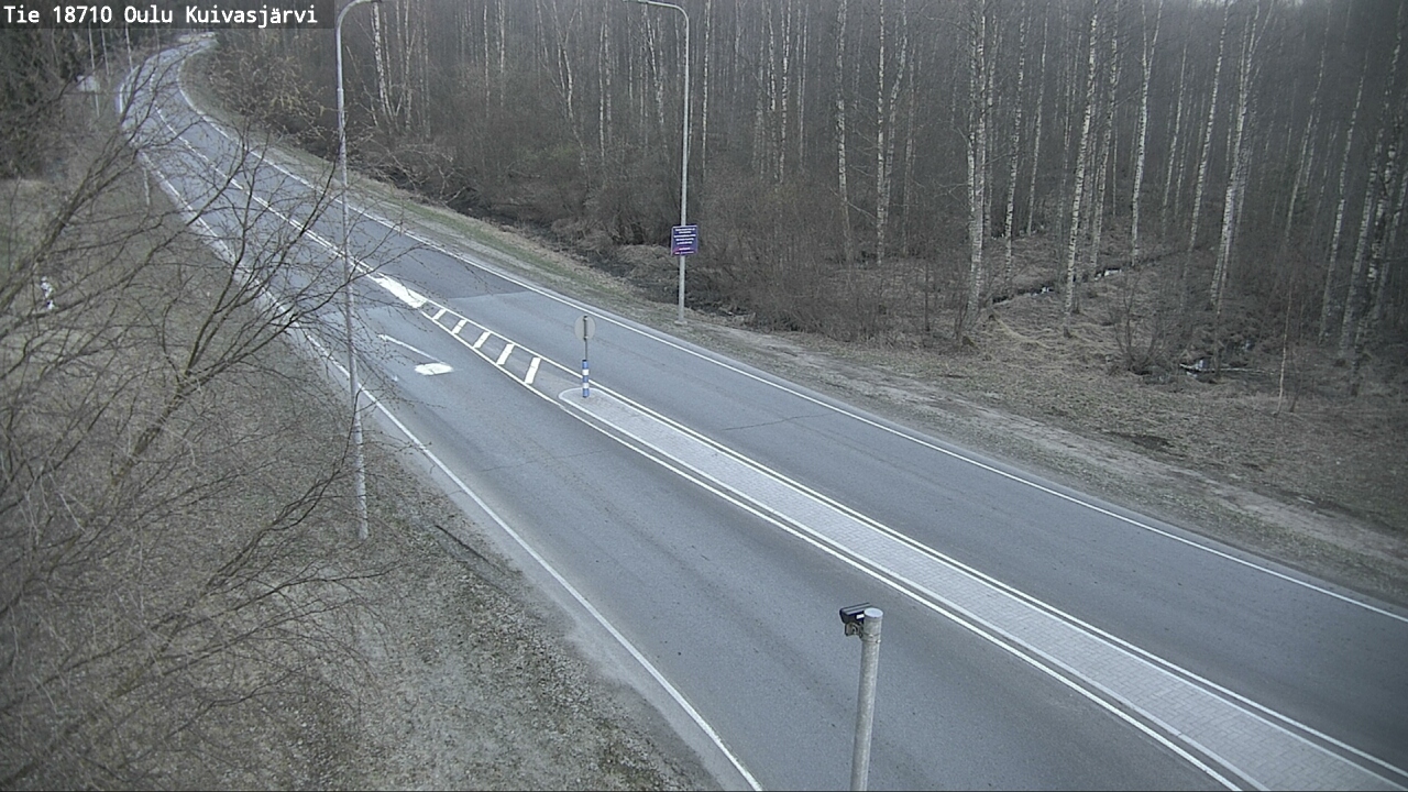 Weather Camera Image väg 18710 Oulu Kuivasjärvi, Oulu, Pohjois-Pohjanmaa