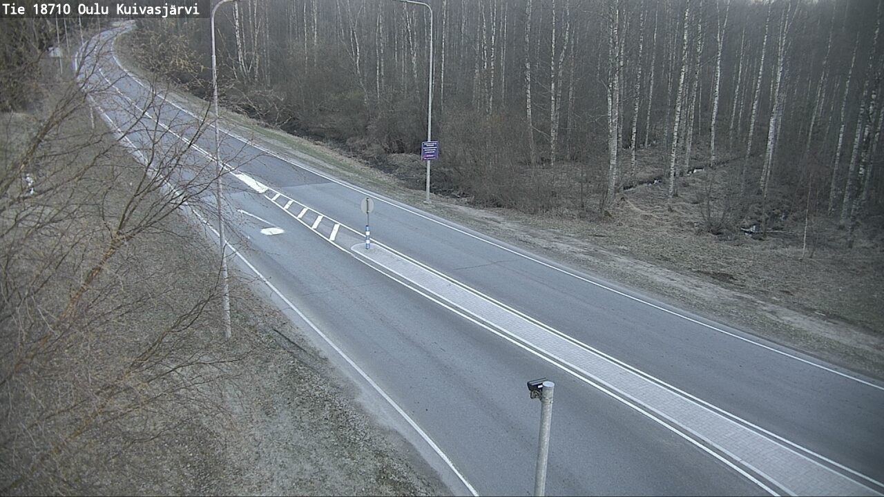 Weather Camera Image väg 18710 Oulu Kuivasjärvi, Oulu, Pohjois-Pohjanmaa