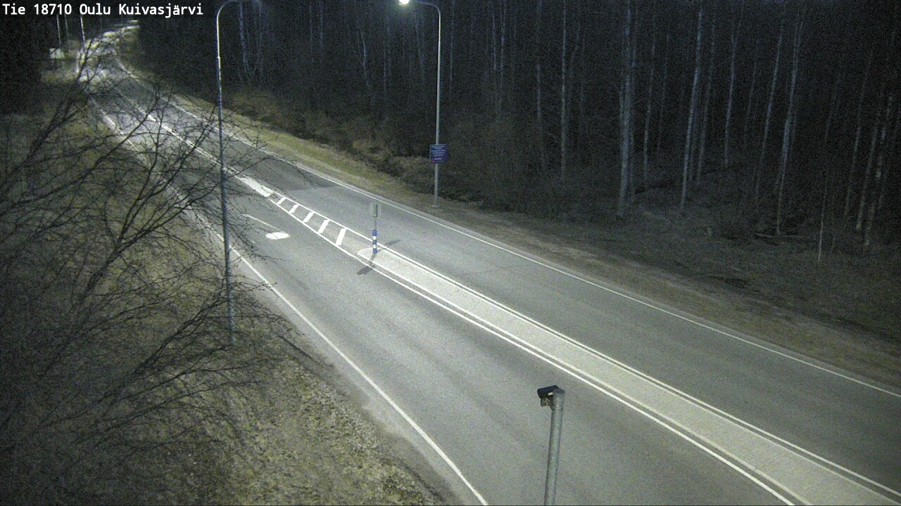 Weather Camera Image väg 18710 Oulu Kuivasjärvi, Oulu, Pohjois-Pohjanmaa