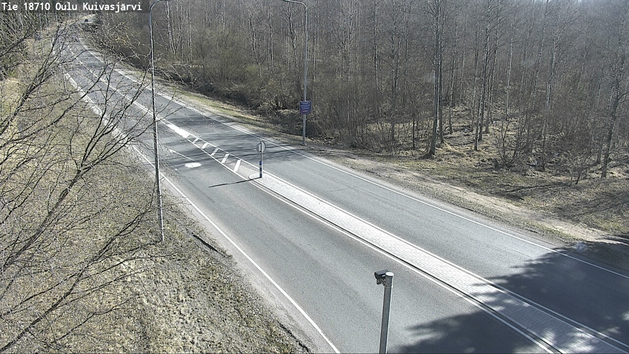 Weather Camera Image väg 18710 Oulu Kuivasjärvi, Oulu, Pohjois-Pohjanmaa