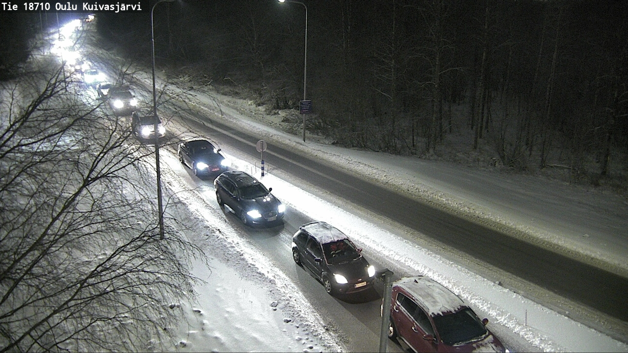 Weather Camera Image road 18710 Oulu Kuivasjärvi, Oulu, Pohjois-Pohjanmaa