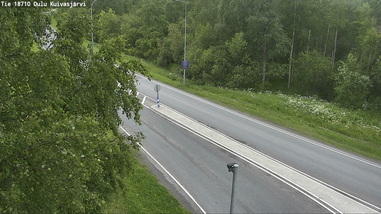 Weather Camera Image väg 18710 Oulu Kuivasjärvi, Oulu, Pohjois-Pohjanmaa