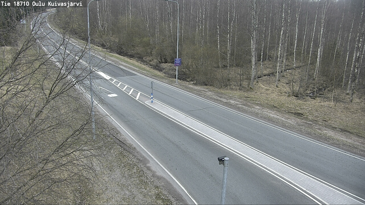 Weather Camera Image road 18710 Oulu Kuivasjärvi, Oulu, Pohjois-Pohjanmaa