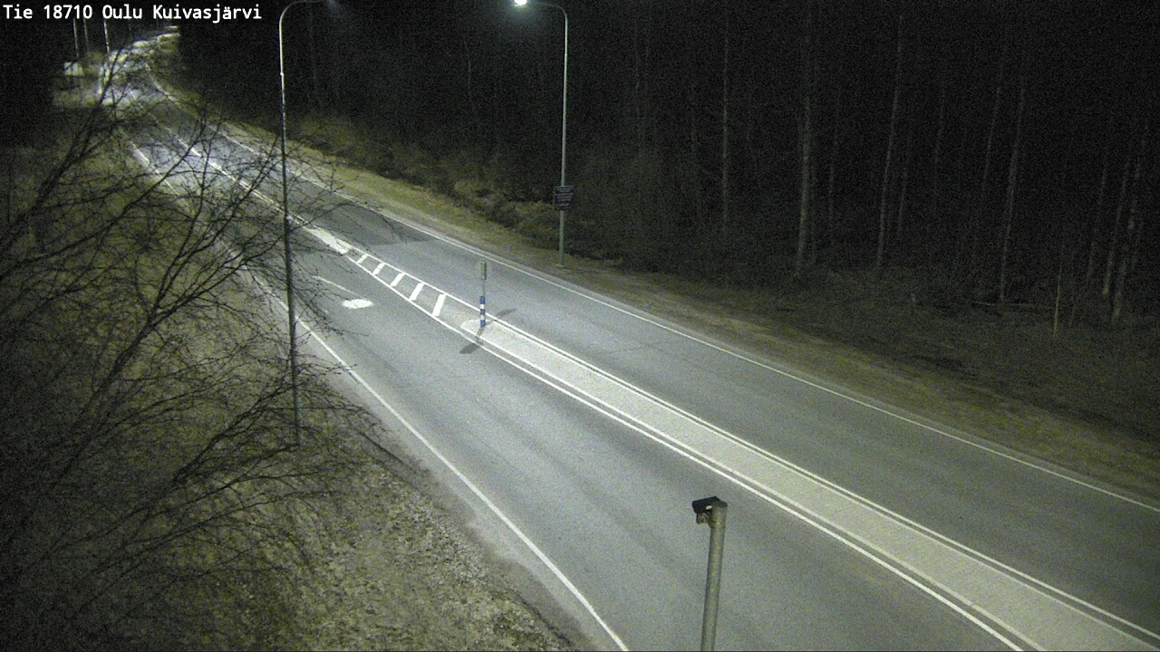 Weather Camera Image väg 18710 Oulu Kuivasjärvi, Oulu, Pohjois-Pohjanmaa