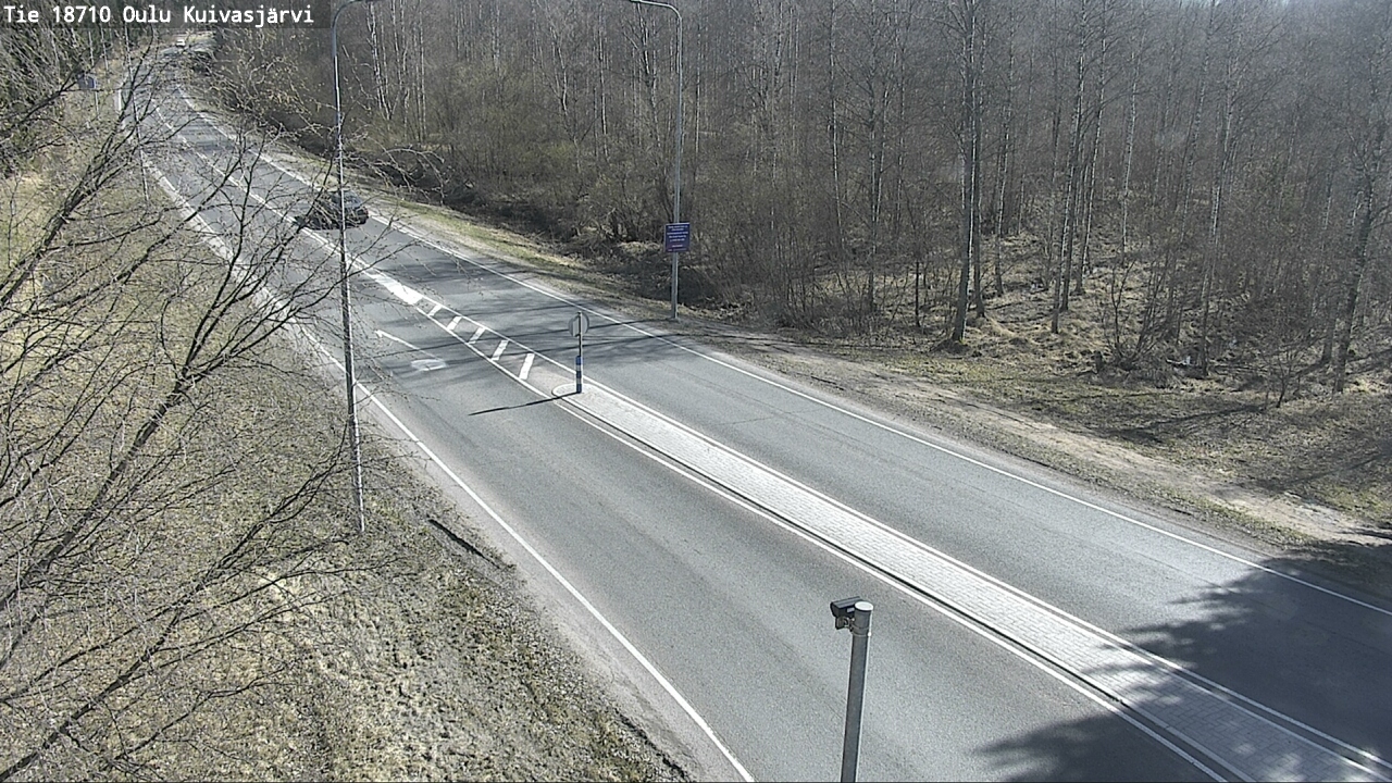 Weather Camera Image väg 18710 Oulu Kuivasjärvi, Oulu, Pohjois-Pohjanmaa