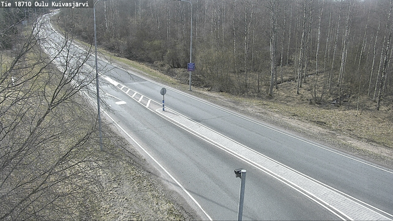 Weather Camera Image väg 18710 Oulu Kuivasjärvi, Oulu, Pohjois-Pohjanmaa