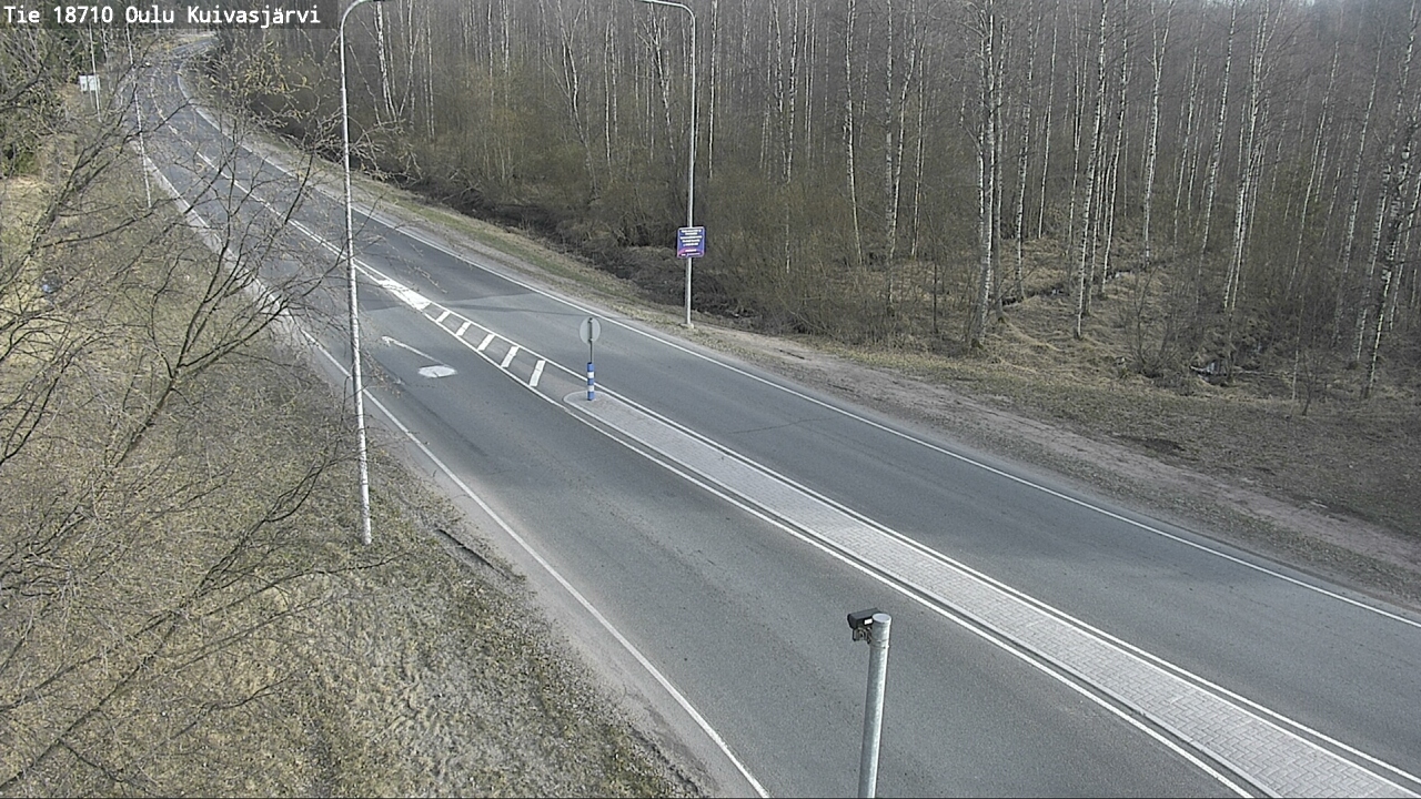 Weather Camera Image väg 18710 Oulu Kuivasjärvi, Oulu, Pohjois-Pohjanmaa