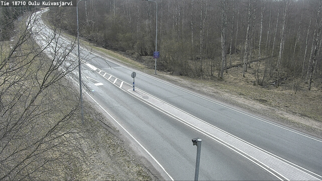 Weather Camera Image väg 18710 Oulu Kuivasjärvi, Oulu, Pohjois-Pohjanmaa