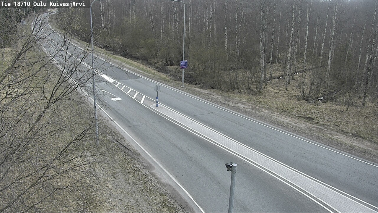Weather Camera Image road 18710 Oulu Kuivasjärvi, Oulu, Pohjois-Pohjanmaa