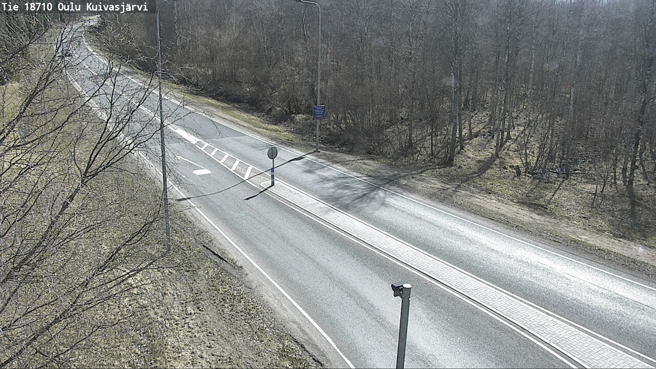 Weather Camera Image väg 18710 Oulu Kuivasjärvi, Oulu, Pohjois-Pohjanmaa