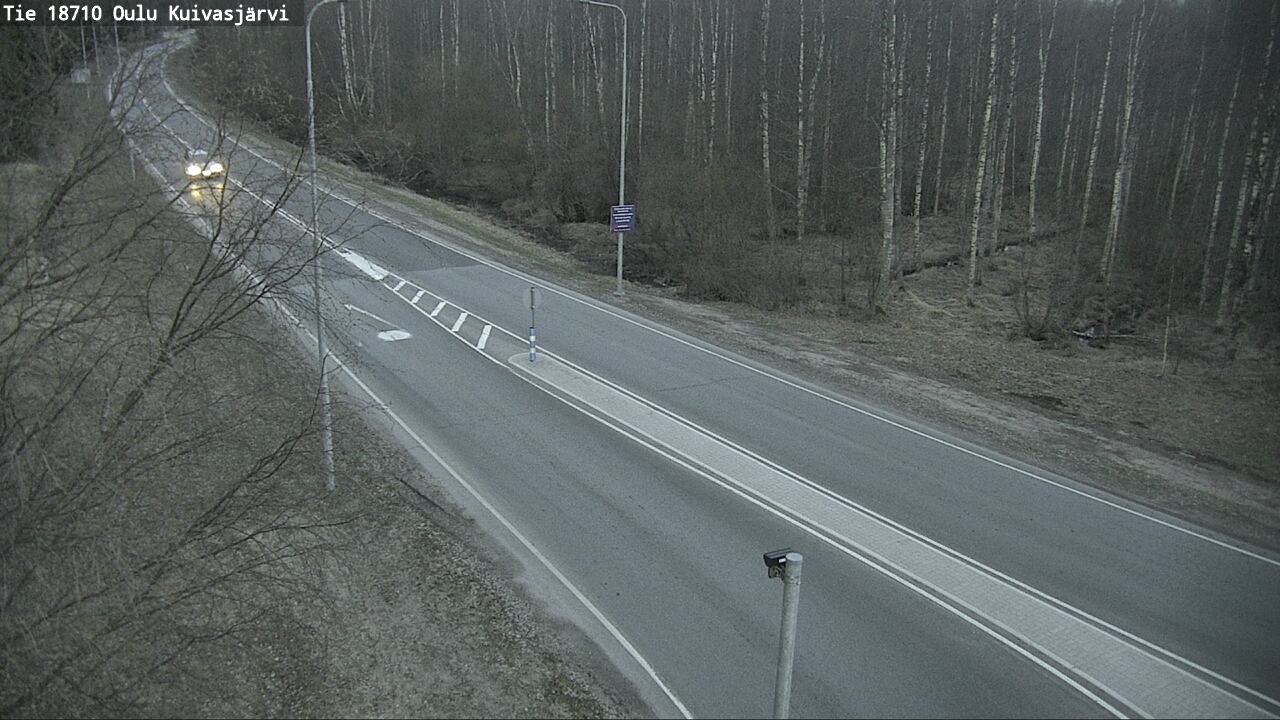 Weather Camera Image väg 18710 Oulu Kuivasjärvi, Oulu, Pohjois-Pohjanmaa