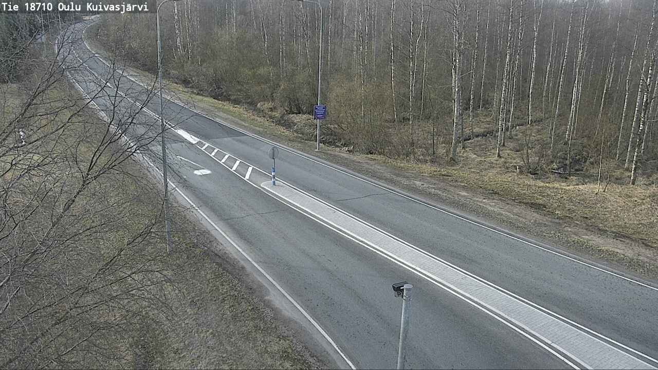 Weather Camera Image väg 18710 Oulu Kuivasjärvi, Oulu, Pohjois-Pohjanmaa