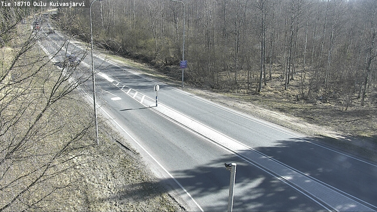 Weather Camera Image väg 18710 Oulu Kuivasjärvi, Oulu, Pohjois-Pohjanmaa