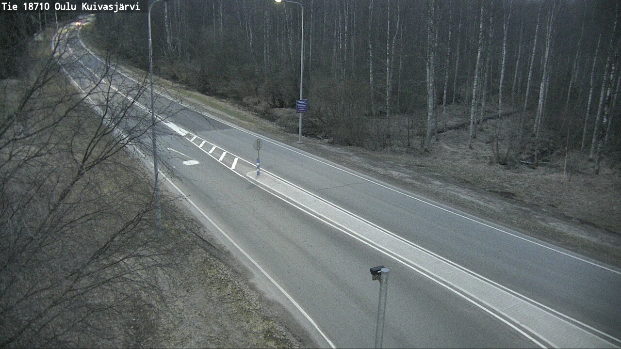 Weather Camera Image väg 18710 Oulu Kuivasjärvi, Oulu, Pohjois-Pohjanmaa