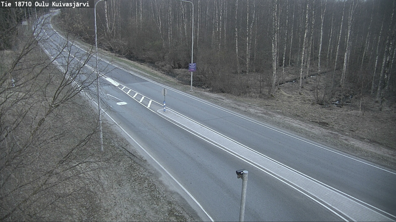 Weather Camera Image väg 18710 Oulu Kuivasjärvi, Oulu, Pohjois-Pohjanmaa