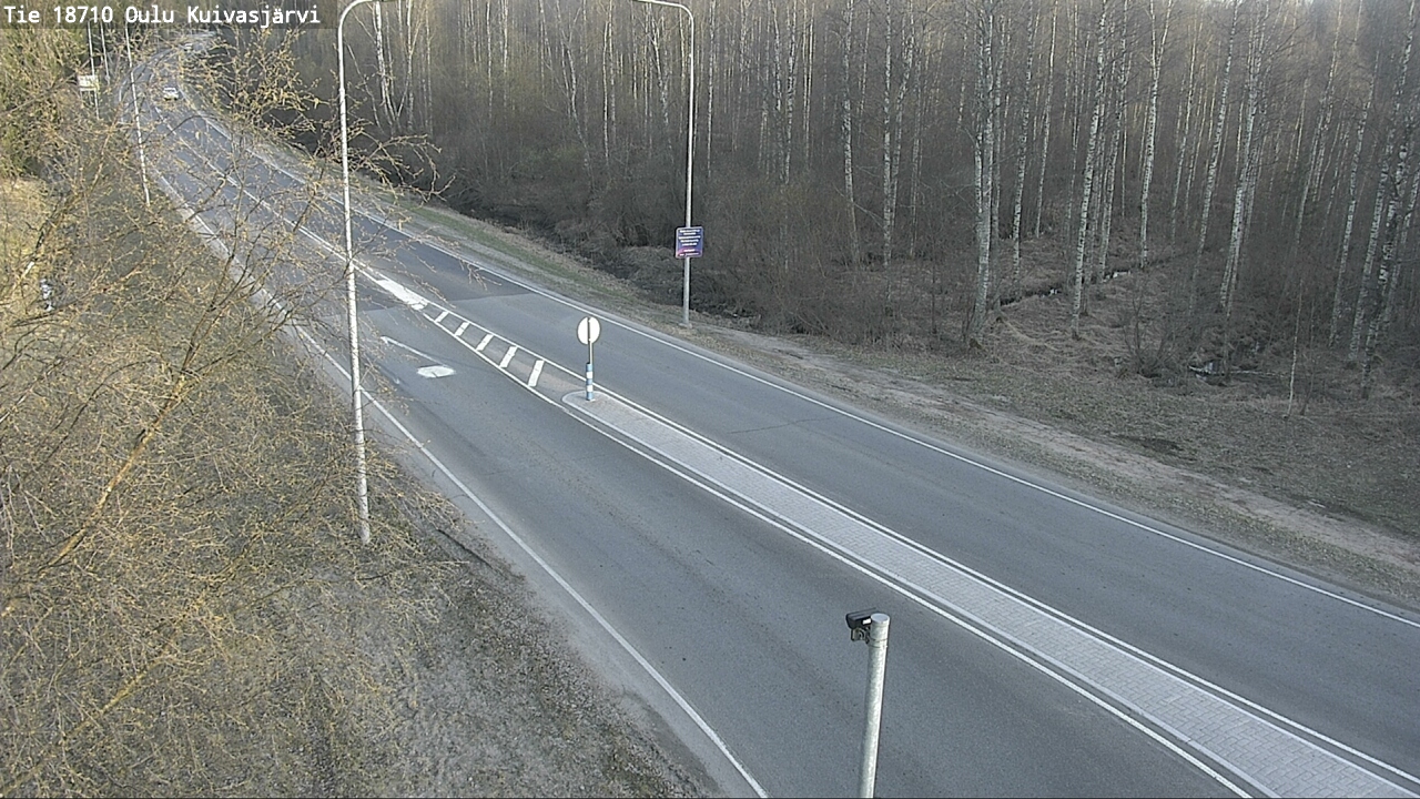 Weather Camera Image väg 18710 Oulu Kuivasjärvi, Oulu, Pohjois-Pohjanmaa