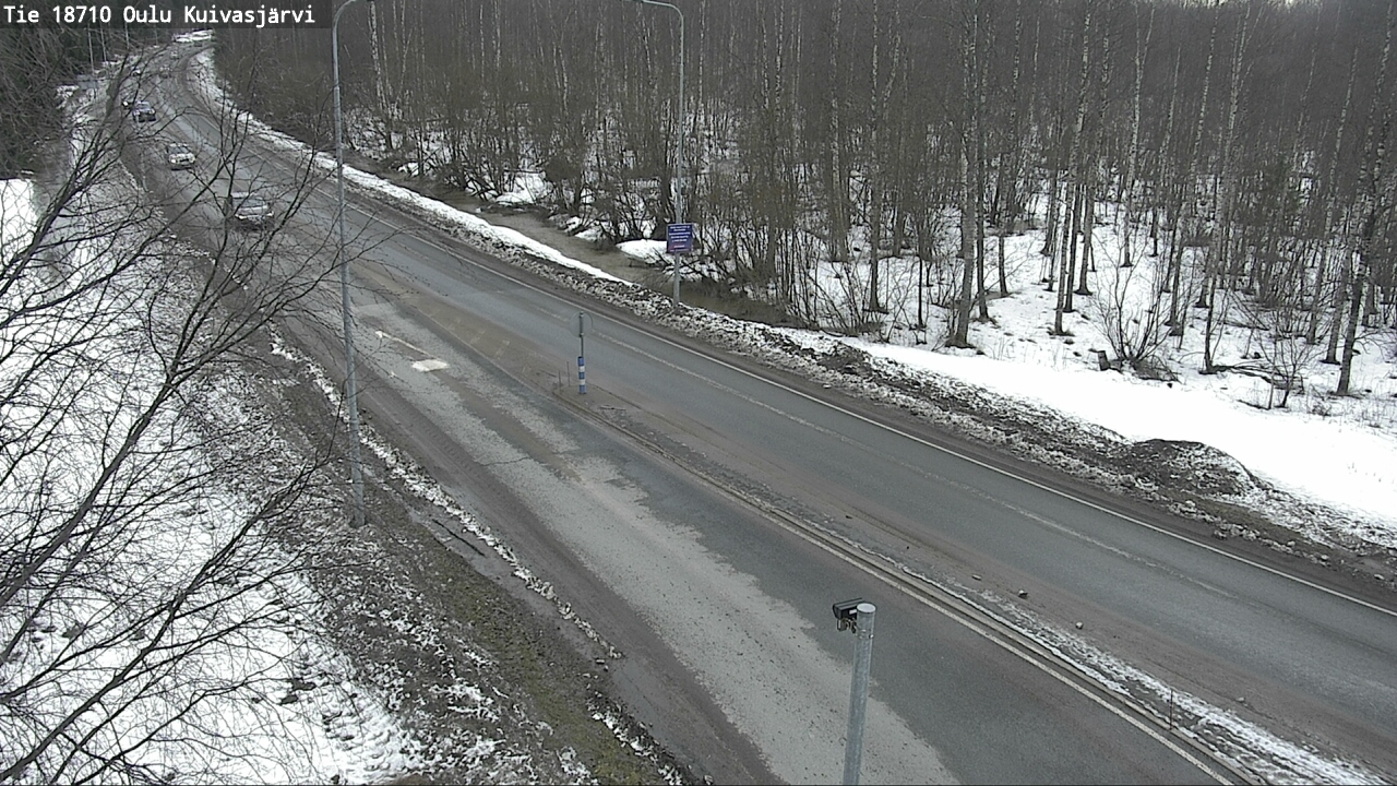 Weather Camera Image väg 18710 Oulu Kuivasjärvi, Oulu, Pohjois-Pohjanmaa