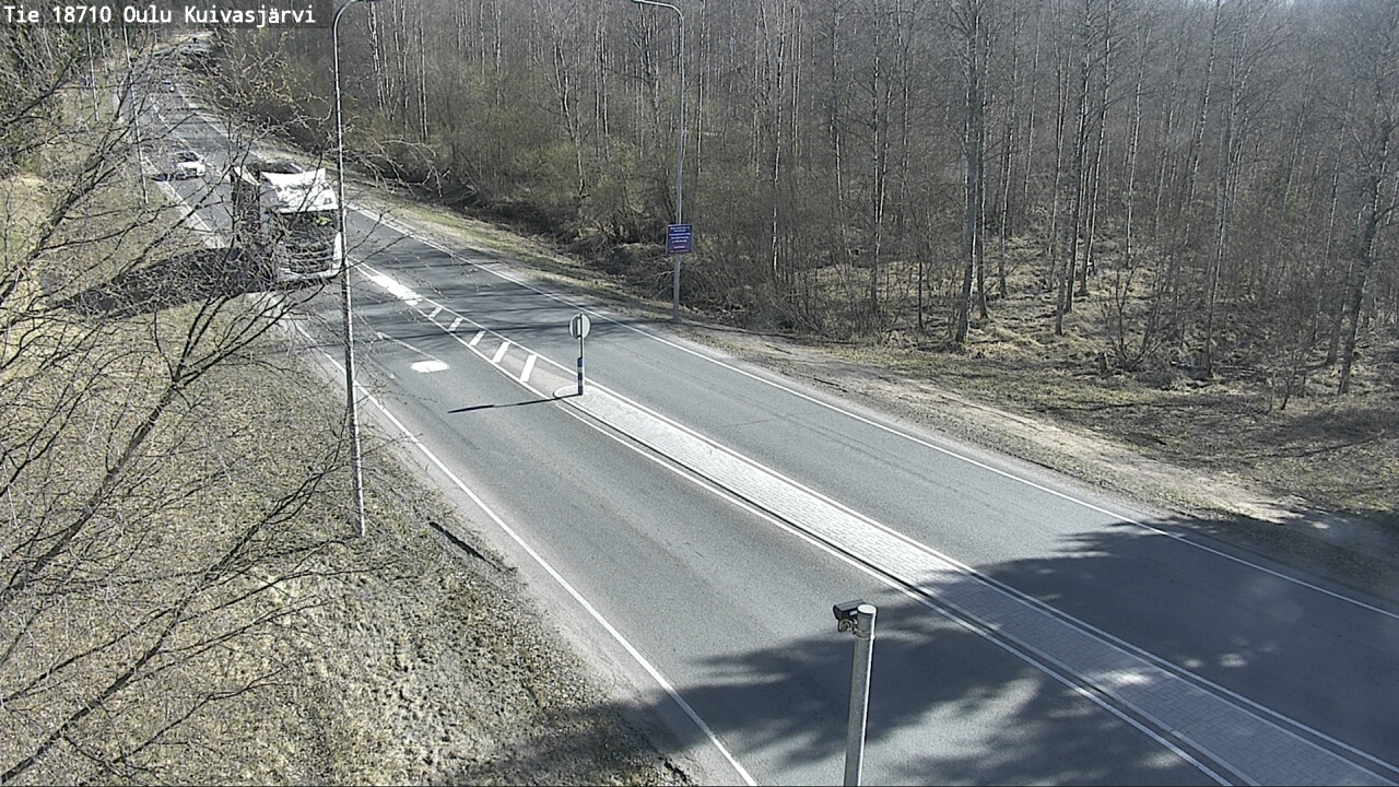 Weather Camera Image väg 18710 Oulu Kuivasjärvi, Oulu, Pohjois-Pohjanmaa