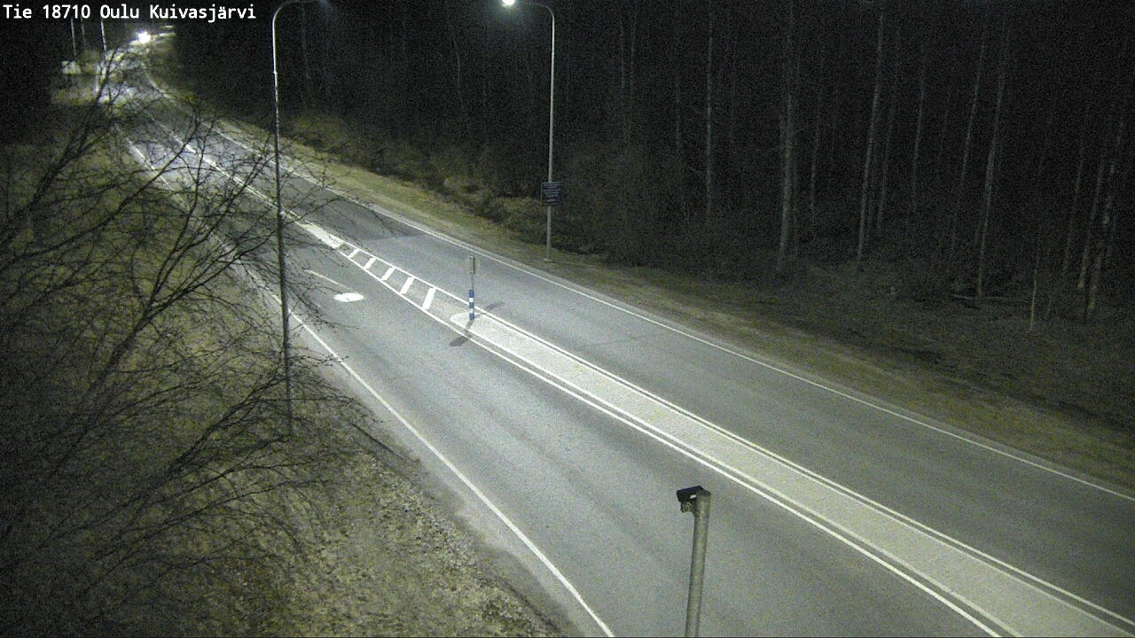 Weather Camera Image väg 18710 Oulu Kuivasjärvi, Oulu, Pohjois-Pohjanmaa