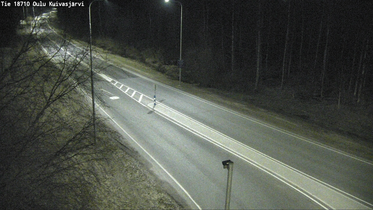 Weather Camera Image väg 18710 Oulu Kuivasjärvi, Oulu, Pohjois-Pohjanmaa