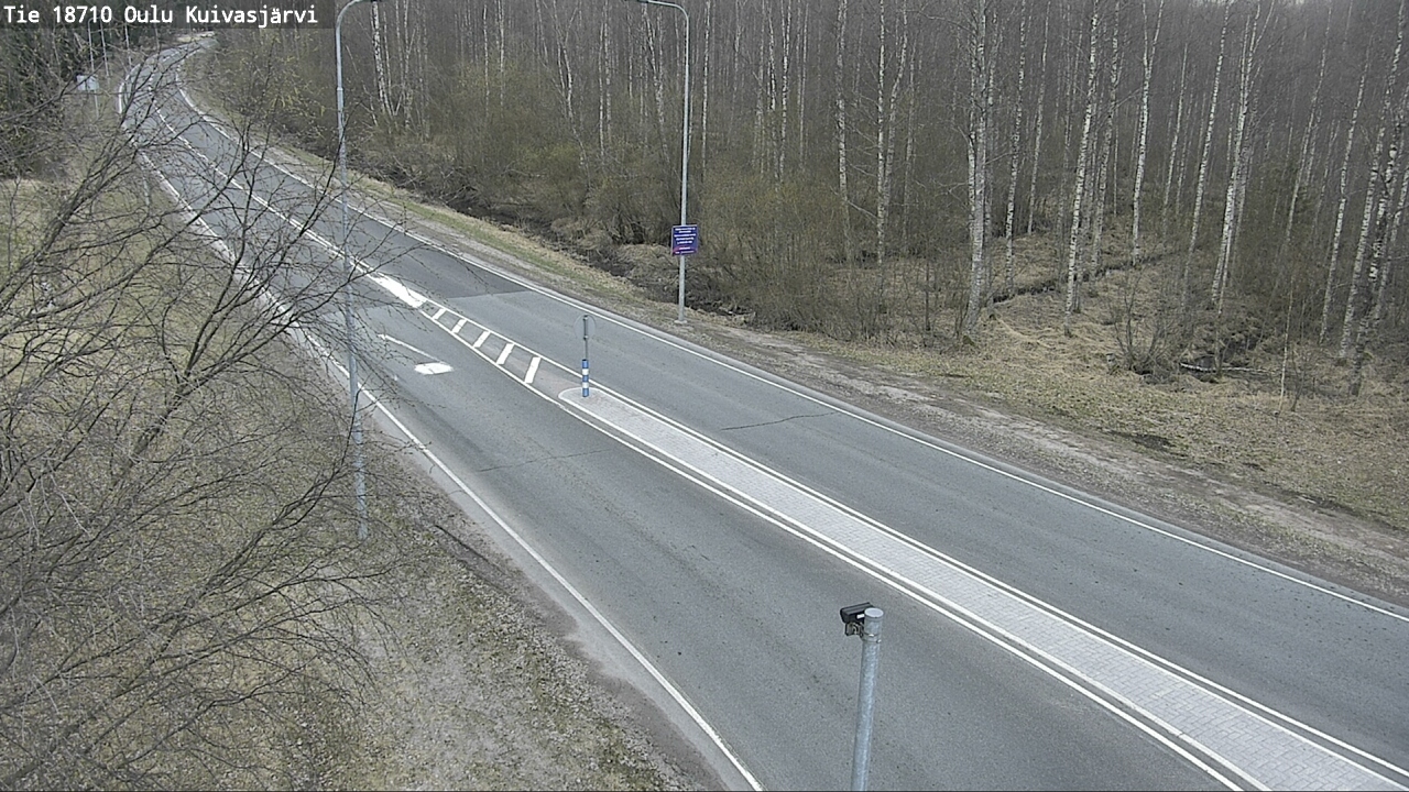 Weather Camera Image road 18710 Oulu Kuivasjärvi, Oulu, Pohjois-Pohjanmaa