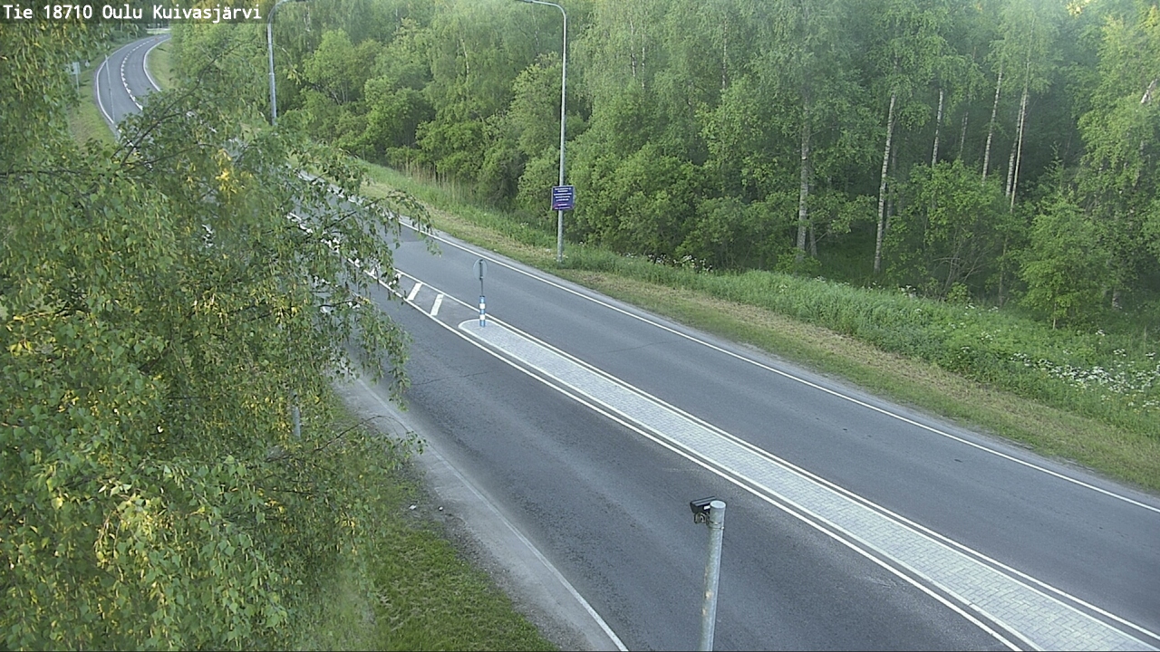 Weather Camera Image road 18710 Oulu Kuivasjärvi, Oulu, Pohjois-Pohjanmaa