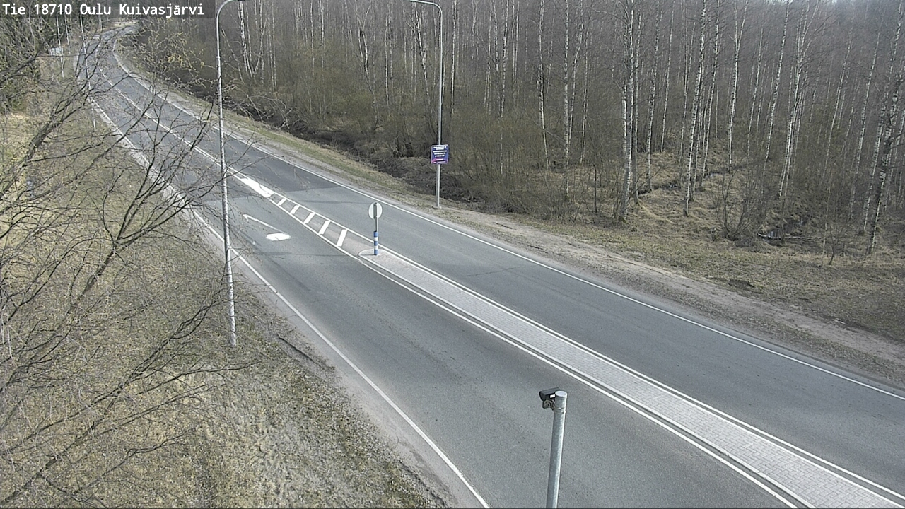Weather Camera Image väg 18710 Oulu Kuivasjärvi, Oulu, Pohjois-Pohjanmaa