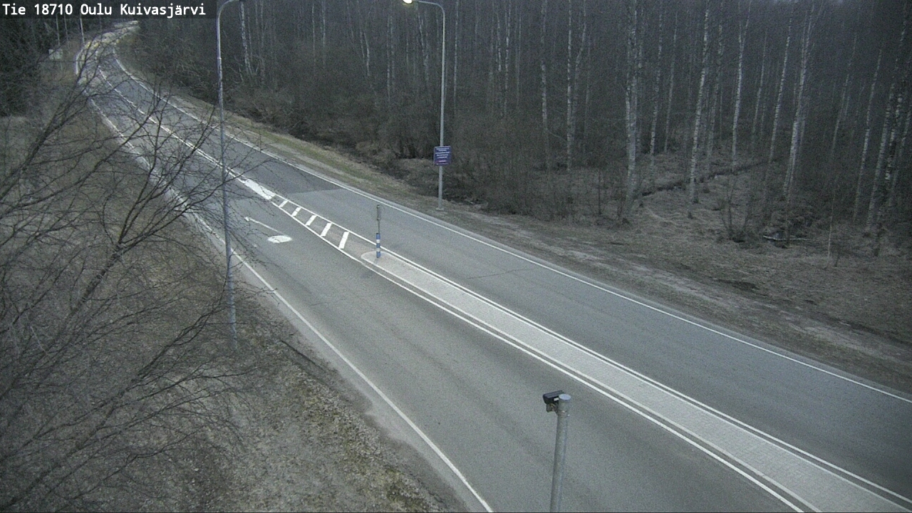 Weather Camera Image väg 18710 Oulu Kuivasjärvi, Oulu, Pohjois-Pohjanmaa