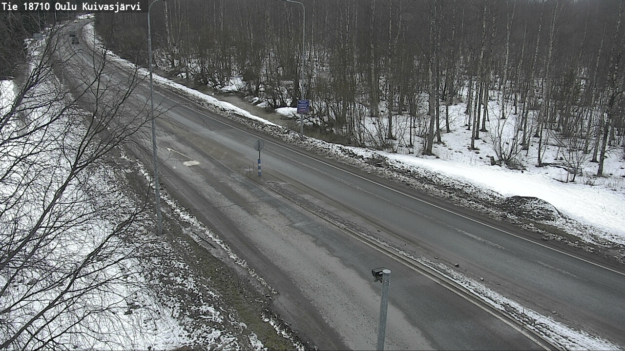 Weather Camera Image väg 18710 Oulu Kuivasjärvi, Oulu, Pohjois-Pohjanmaa