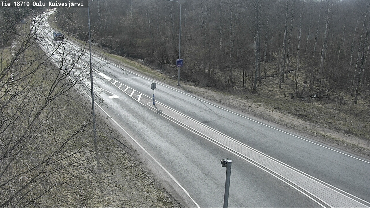 Weather Camera Image väg 18710 Oulu Kuivasjärvi, Oulu, Pohjois-Pohjanmaa