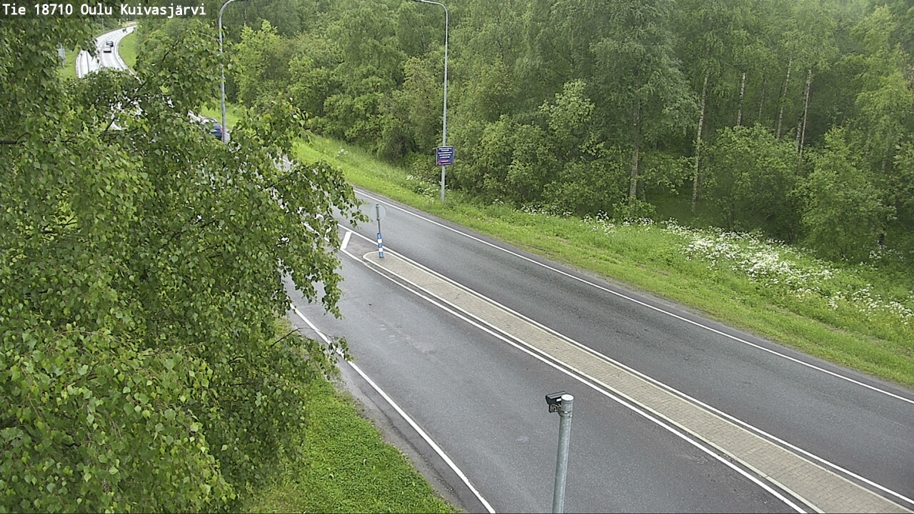 Weather Camera Image väg 18710 Oulu Kuivasjärvi, Oulu, Pohjois-Pohjanmaa