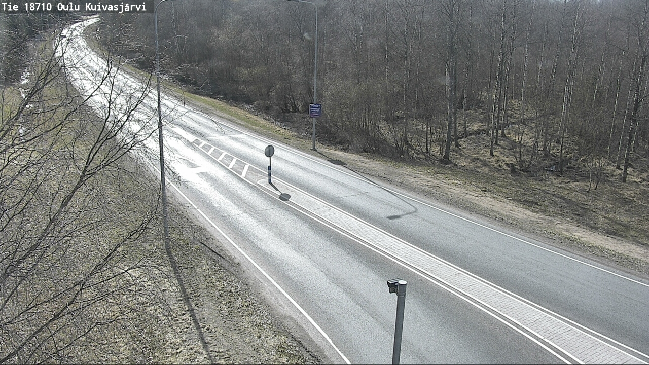 Weather Camera Image väg 18710 Oulu Kuivasjärvi, Oulu, Pohjois-Pohjanmaa
