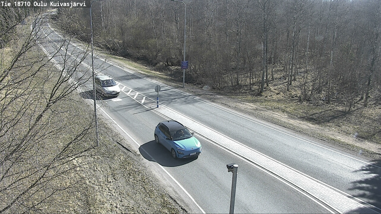 Weather Camera Image väg 18710 Oulu Kuivasjärvi, Oulu, Pohjois-Pohjanmaa