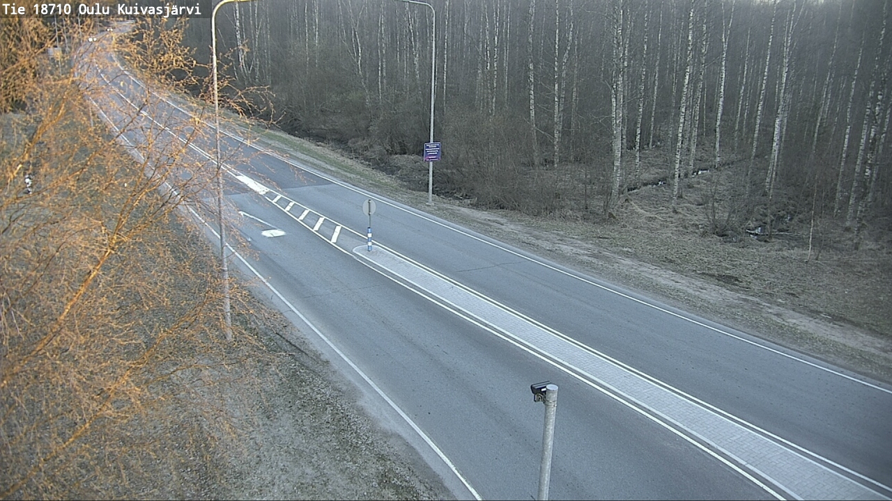 Weather Camera Image väg 18710 Oulu Kuivasjärvi, Oulu, Pohjois-Pohjanmaa
